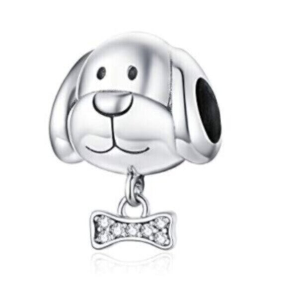 Pandora Dog Charm 925 Sterling Silver Charm Compatible with Pandora NEW - Picture 1 of 4